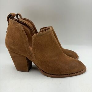 Jeffrey Campbell Rosalee‎ Ankle Booties Suede Cutout Western Womens Size 7